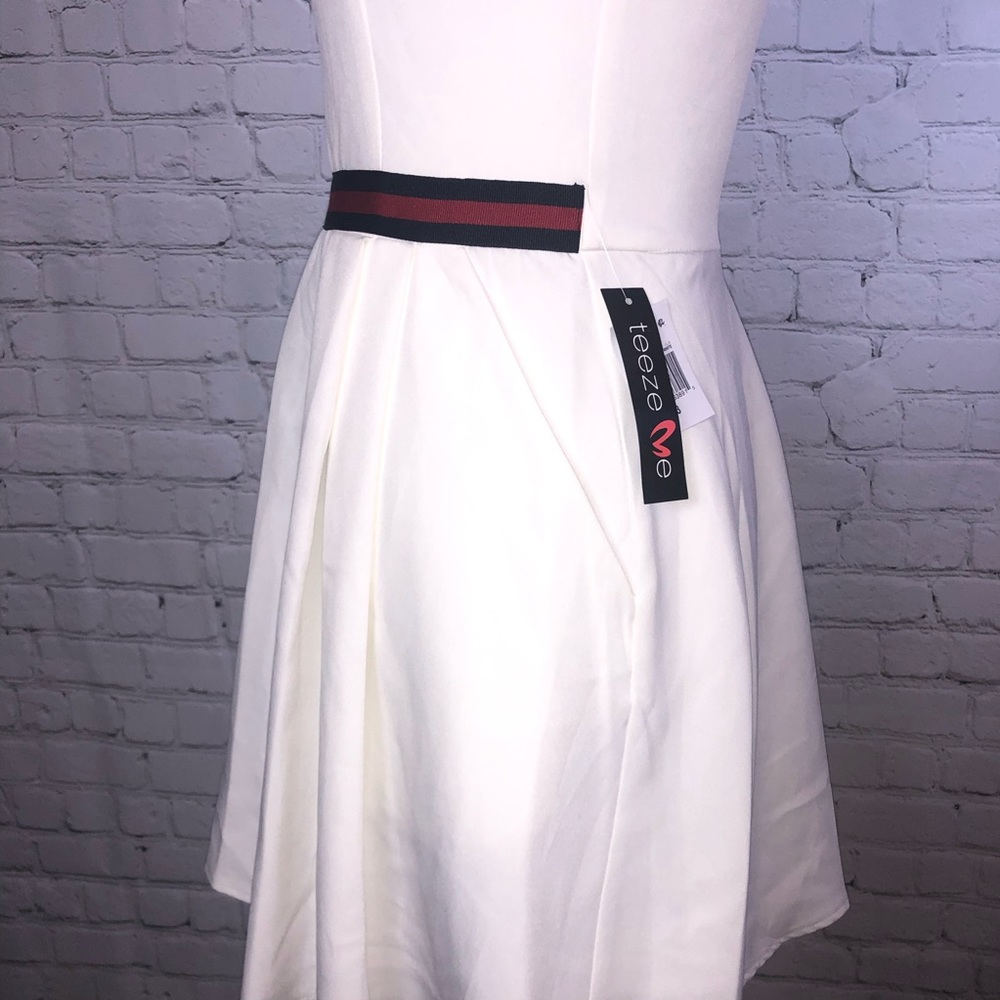 Halter Top Skirt 2 Pocket Fit And Flare Dress - Picture 5 of 9